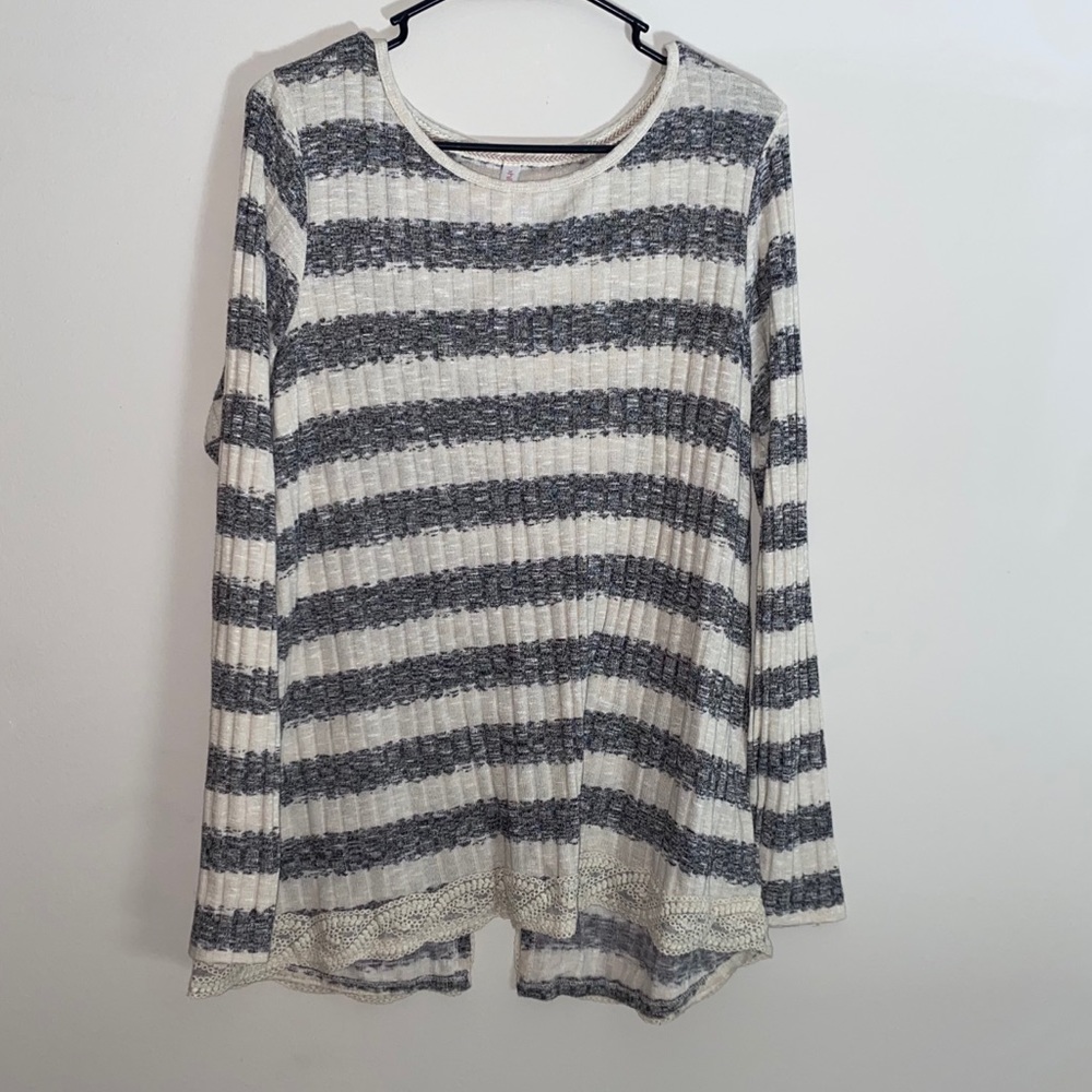 Striped light sweater